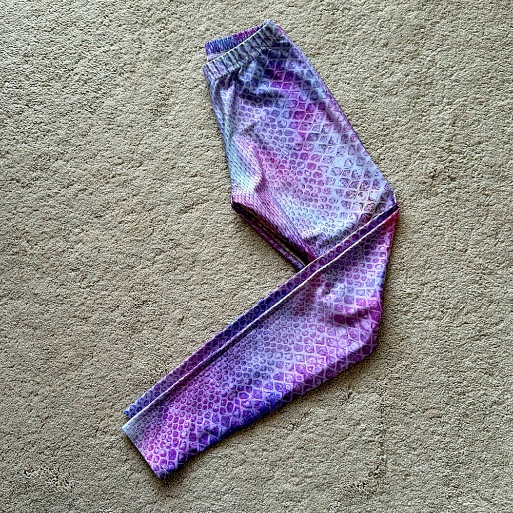 Terez snake skin leggings size 10/12 (pink and purple)